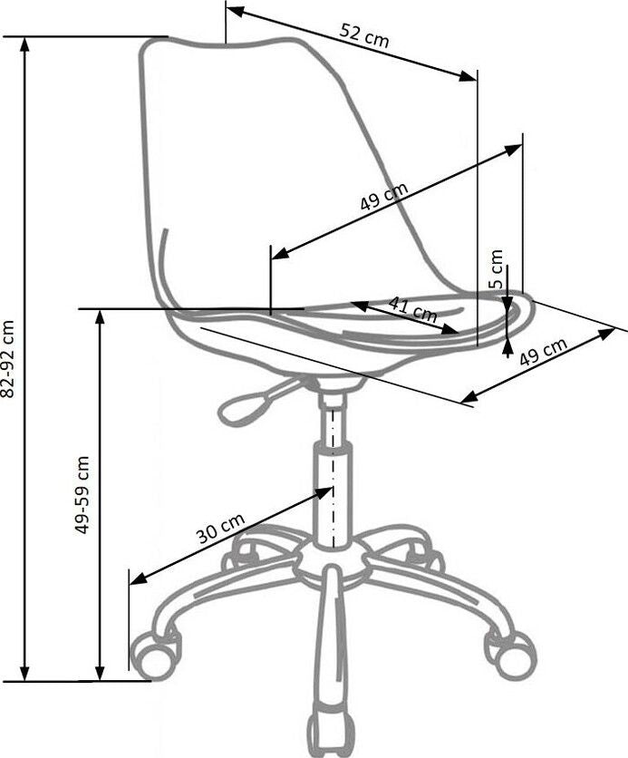 Office Chair East Bromsgrove | size: Width: 49cm, Height: 92cm, Depth: 42cm | color: Gray | image: 3 | variant: 1007014