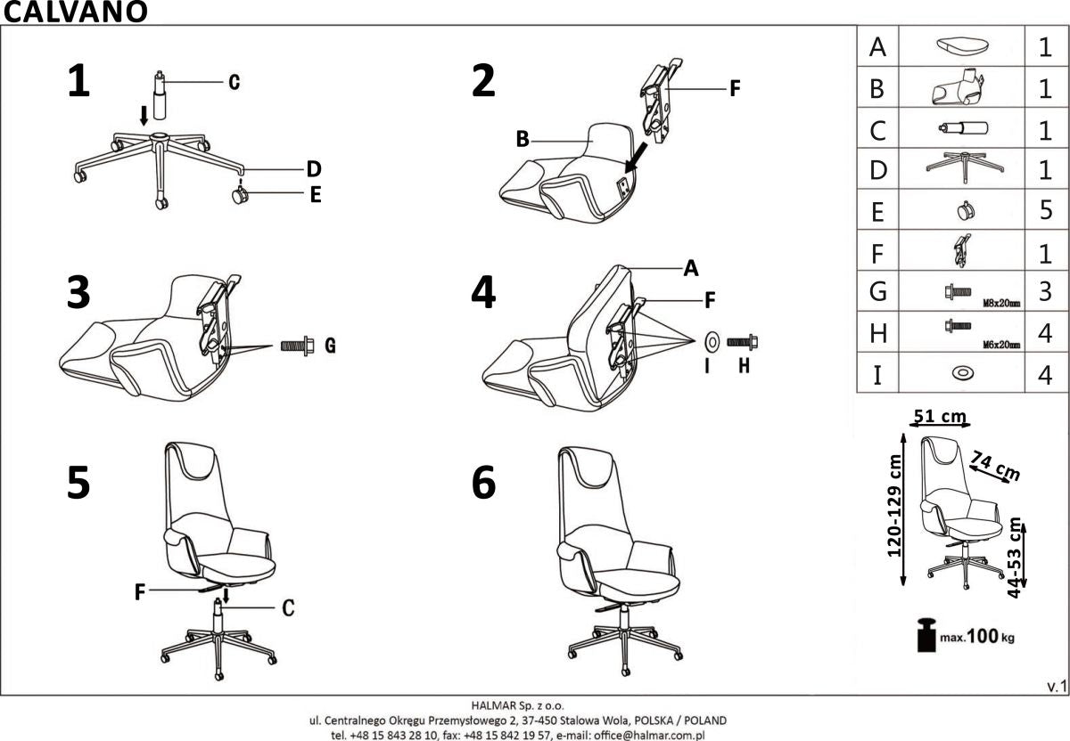 Office Chair East St Neots | size: Width: 73cm, Height: 130cm, Depth: 73cm | color: Brown | image: 8 | variant: 1007046