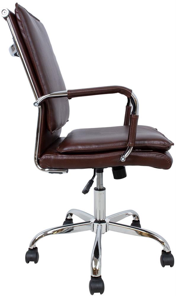 Office Chair Fishguard | size: Width: 54.5cm, Height: 104cm, Depth: 63cm | color: Brown | image: 4 | variant: 1001292