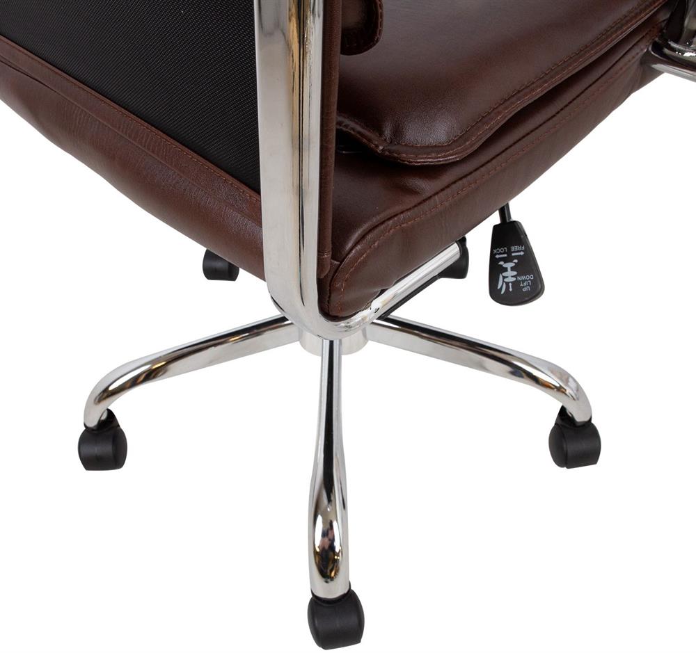 Office Chair Fishguard | size: Width: 54.5cm, Height: 104cm, Depth: 63cm | color: Brown | image: 7 | variant: 1001292