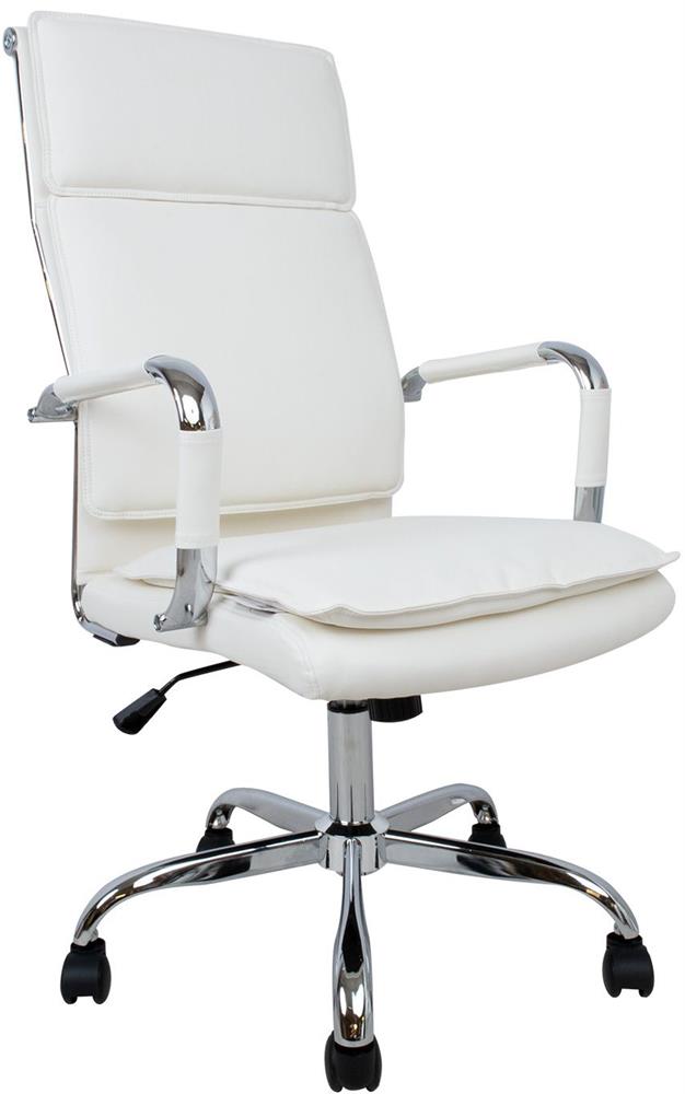 Office Chair Fishguard | size: Width: 54.5cm, Height: 116.5cm, Depth: 60cm | color: White | image: 2 | variant: 1001290