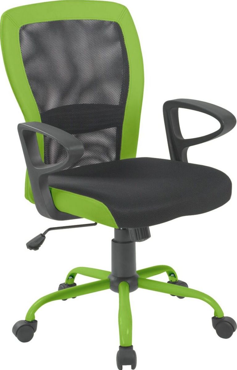 Office Chair Flint | size: Width: 60cm, Height: 91-98.5cm, Depth: 57cm | color: Green | image: 1 | variant: 1001189
