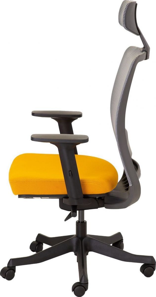 Office Chair Hay | size: Width: 70cm, Height: 135.5cm, Depth: 70cm | color: Yellow | image: 2 | variant: 1001119