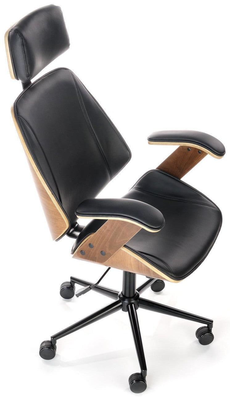 Office Chair Ignazio 1 | size: Width: 62cm, Height: 129cm, Depth: 70cm | color: Brown/Black | image: 6 | variant: 1016856