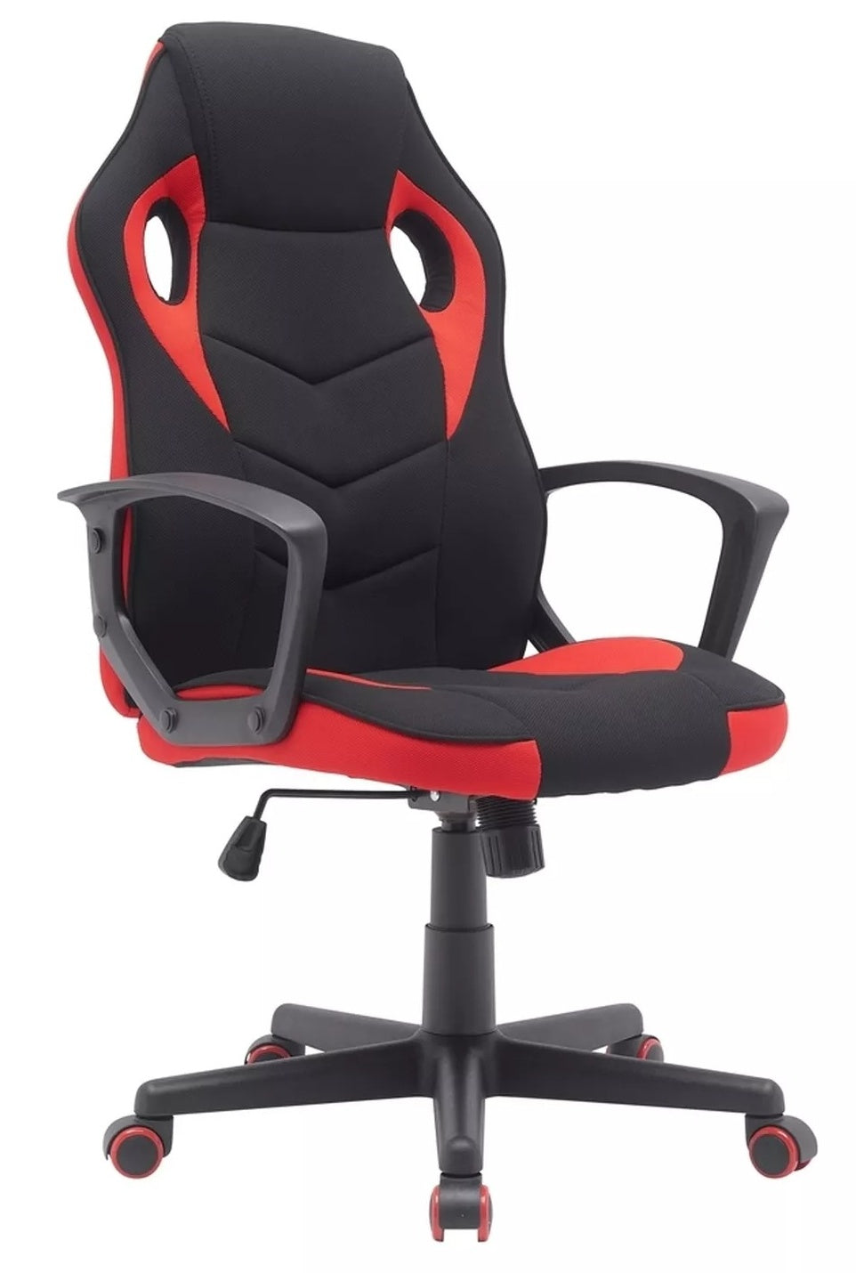 Office Chair Lancaster | size: Width: 63cm, Height: 114cm, Depth: 48cm | color: Black/Red | image: 0 | variant: 1004132