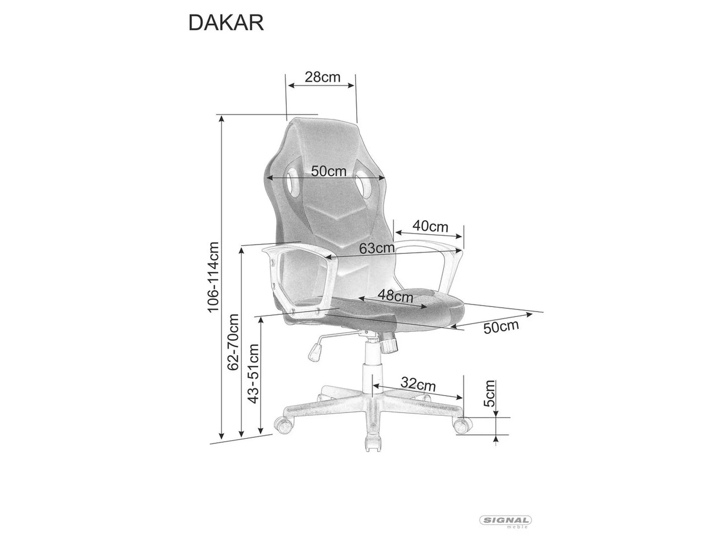 Office Chair Lancaster | size: Width: 63cm, Height: 114cm, Depth: 48cm | color: Black/Red | image: 5 | variant: 1004132