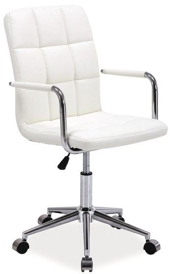 Office Chair Lisburn | size: Width: 51cm, Height: 87-97cm, Depth: 40cm | color: White | image: 1 | variant: 1004149