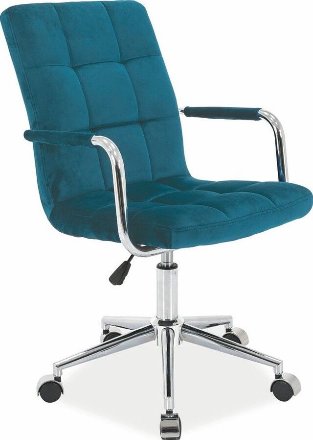 Office Chair Lisburn | size: Width: 51cm, Height: 87cm, Depth: 40cm | color: Blue | image: 1 | variant: 1004157