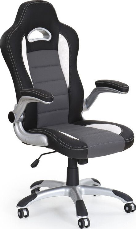 Office Chair Makkah | size: Width: 63cm, Height: 127cm, Depth: 65cm | color: Gray | image: 1 | variant: 1007073