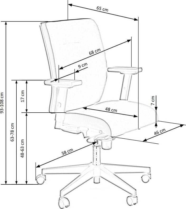 Office Chair Pop | size: Width: 65cm, Height: 107cm, Depth: 68cm | color: Green | image: 10 | variant: 1012373