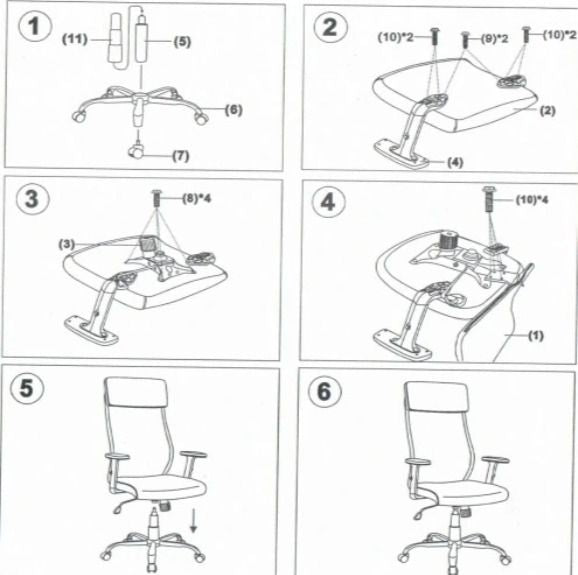 Office Chair Q-211 | size: Width: 65cm, Height: 115-124cm, Depth: 51cm | color: Black | image: 4 | variant: 1011519