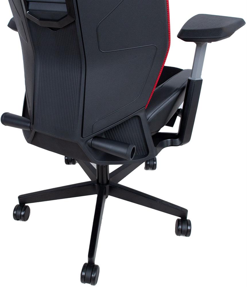 Office Chair Ronin | size: Width: 70cm, Height: 139cm, Depth: 71cm | color: Black/Red | image: 10 | variant: 1017527