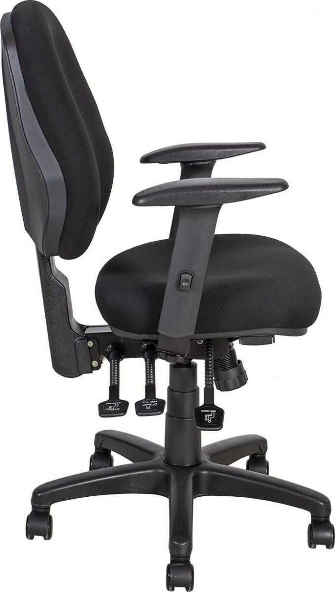 Office Chair Saga | size: Width: 64cm, Height: 95.5-115cm, Depth: 64cm | color: Black | image: 8 | variant: 1005314