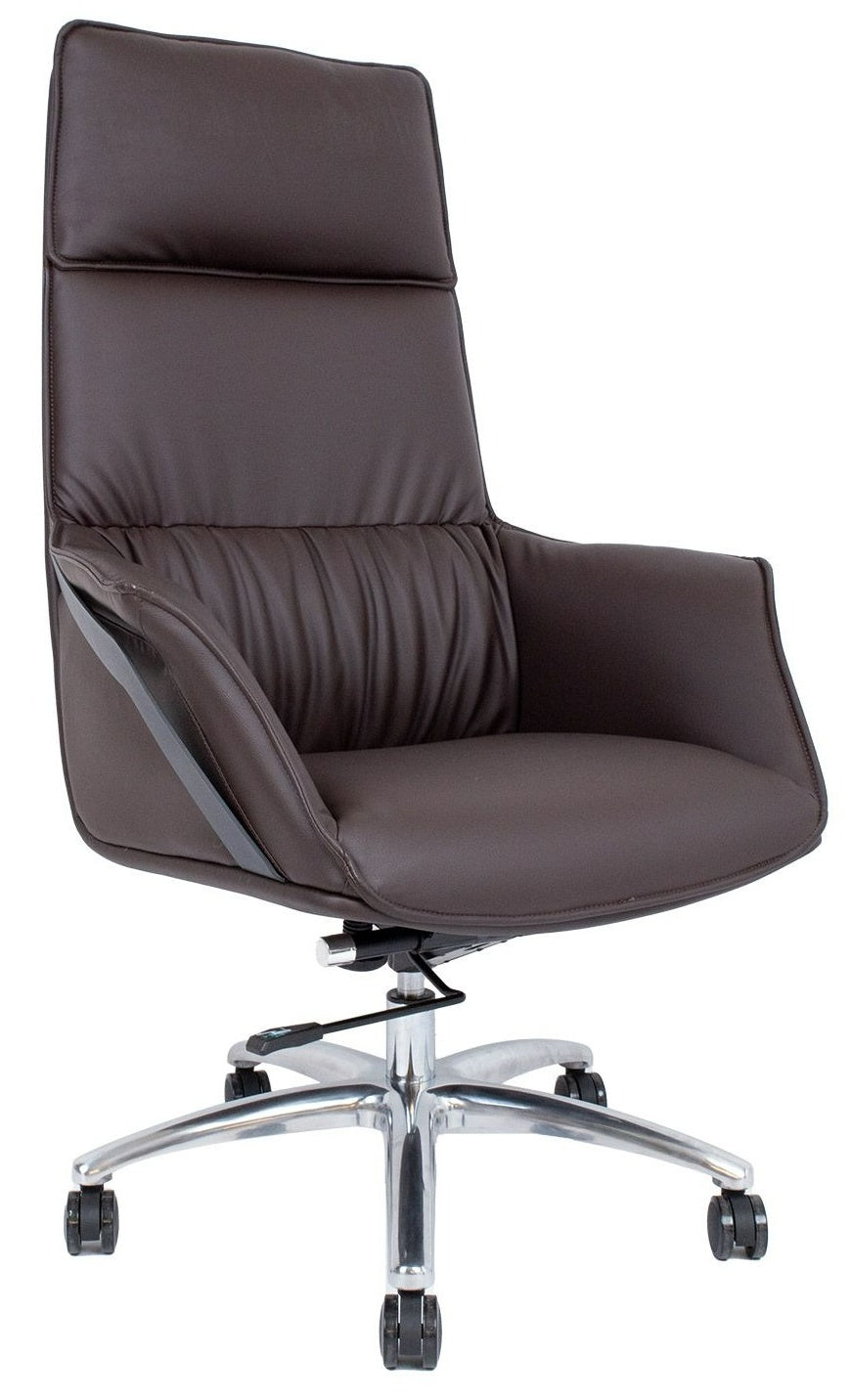 Office Chair Samson | size: Width: 73cm, Height: 130cm, Depth: 73cm | color: Brown | image: 0 | variant: 1017845