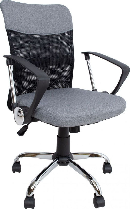 Office Chair Tywyn | size: Width: 57cm, Height: 103cm, Depth: 57cm | color: Gray | image: 1 | variant: 1001147