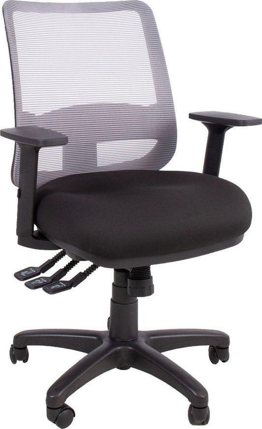 Office Chair Welshpool | size: Width: 65.5cm, Height: 94.5-114cm, Depth: 64cm | color: Gray | image: 1 | variant: 1005930