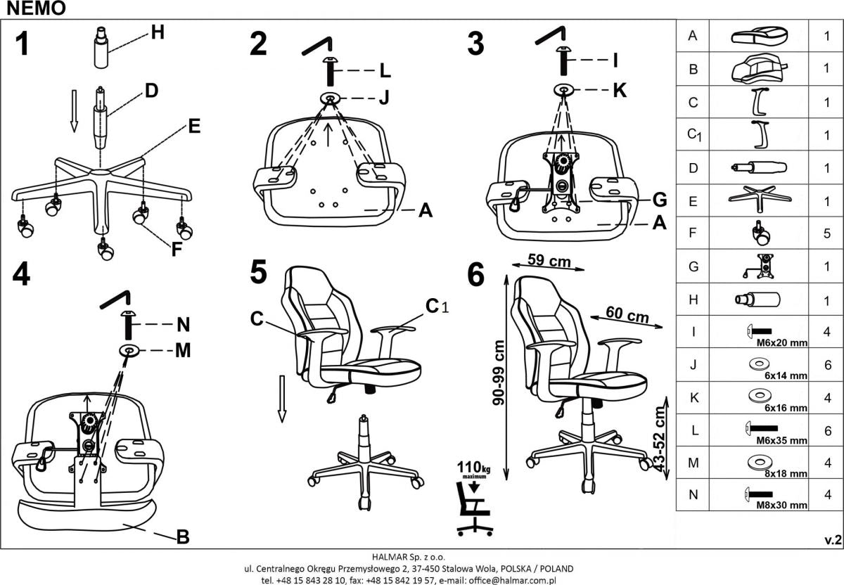 Office Chair West Brackley | size: Width: 59cm, Height: 100cm, Depth: 60cm | color: Red | image: 2 | variant: 1007195
