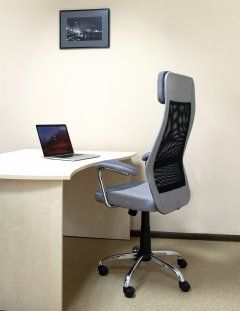 Office Chair West Dijon | size: Width: 65cm, Height: 117-127cm, Depth: 50cm | color: Gray | image: 3 | variant: 1007728