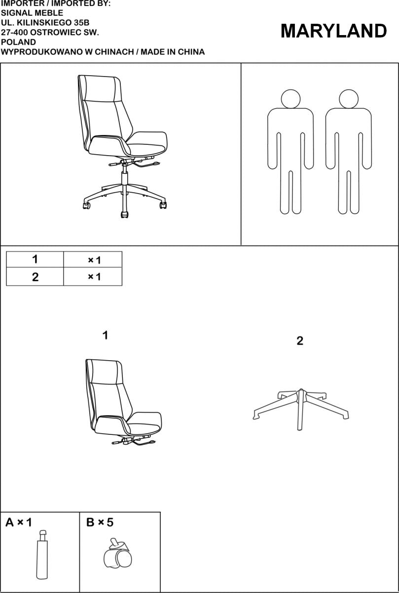 Office Chair West Limoges | size: Width: 57cm, Height: 110-119cm, Depth: 49cm | color: Black | image: 4 | variant: 1007737