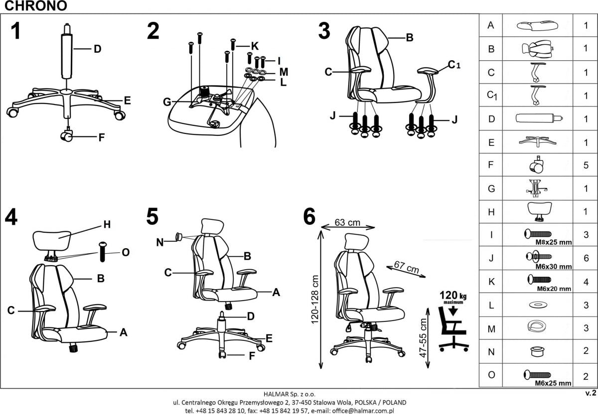 Office Chair West Ludlow | size: Width: 65cm, Height: 128cm, Depth: 70cm | color: Black | image: 4 | variant: 1007071