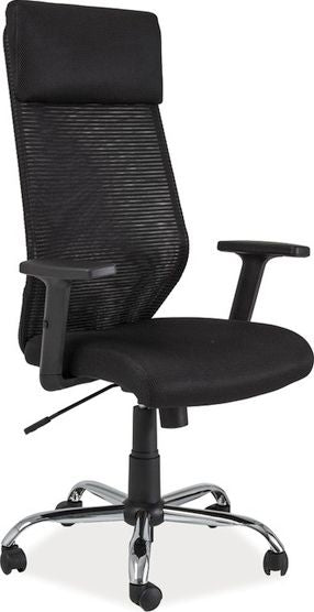 Office Chair West Provence | size: Width: 65cm, Height: 115-124cm, Depth: 51cm | color: Black | image: 1 | variant: 1007734
