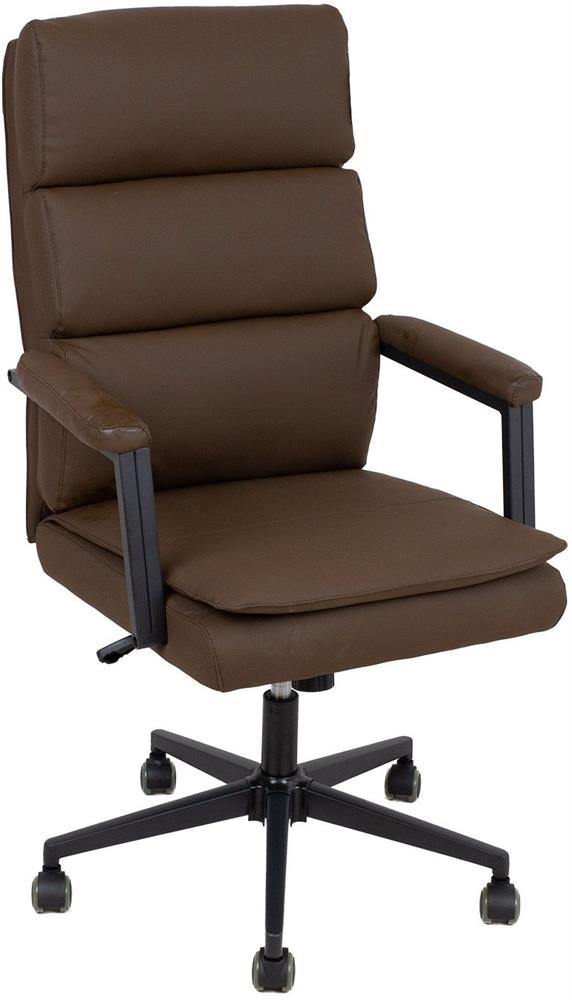 Office Chair Wrexham | size: Width: 65cm, Height: 115cm, Depth: 72cm | color: Brown | image: 1 | variant: 1001218