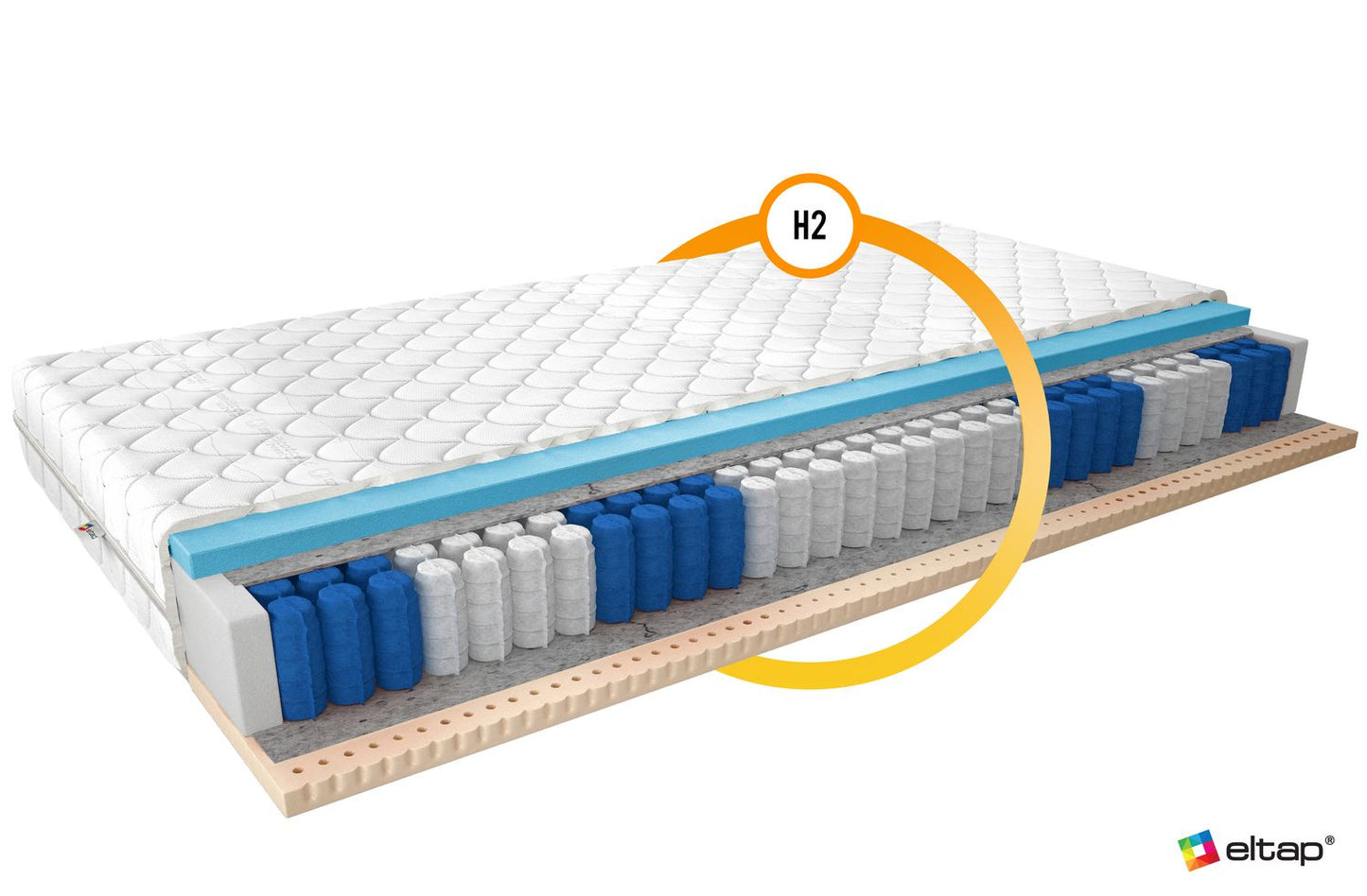 Pocket Spring Mattress Darwin 8 | size: Length: 200cm, Width: 90cm | image: 2 | variant: 1014229