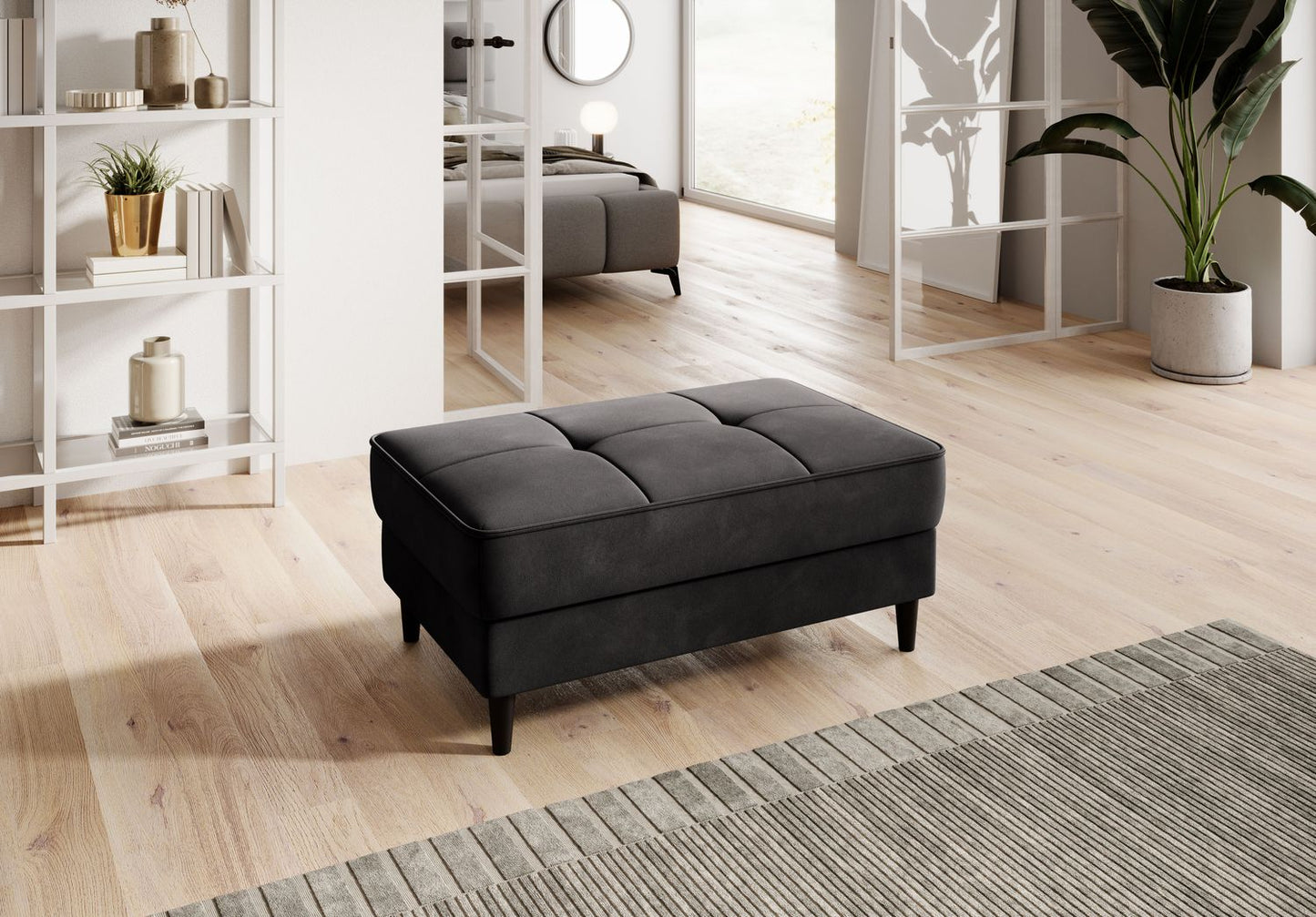 Pouf Bellis | size: Width: 97cm, Height: 42cm, Depth: 62cm | color: Riviera | image: 1 | variant: 1005800