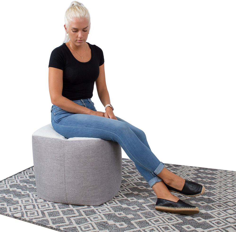 Pouf Ebbw Vale | size: Width: 55cm, Height: 45cm, Depth: 55cm | color: Gray | image: 3 | variant: 1001414