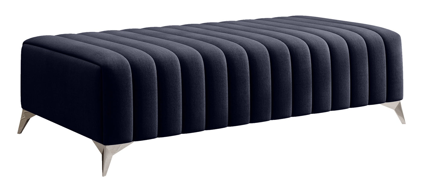 Pouf Laurence | size: Width: 132cm, Height: 36cm, Depth: 64cm | color: Monolith | image: 0 | variant: 1005850