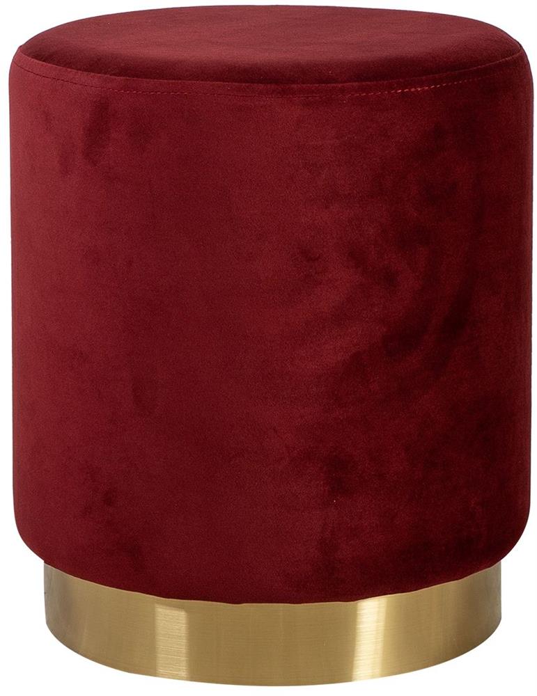 Pouf Nelson | size: Width: 35cm, Height: 42cm, Depth: 35cm | color: Red | image: 1 | variant: 1001409