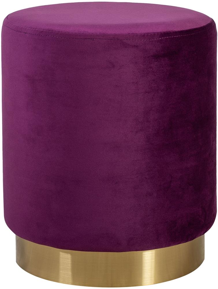 Pouf Nelson | size: Width: 35cm, Height: 42cm, Depth: 35cm | color: Violet | image: 1 | variant: 1001408