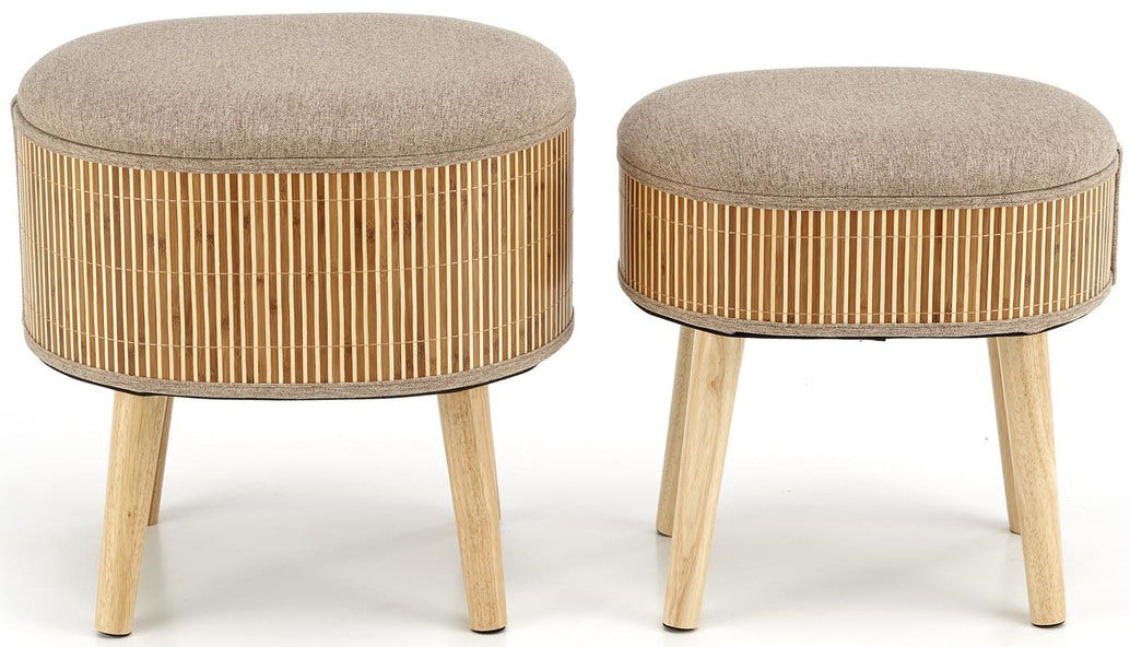 Pouf Tico | size: Width: 45cm, Height: 45cm, Depth: 35cm | color: Beige | image: 4 | variant: 1016937