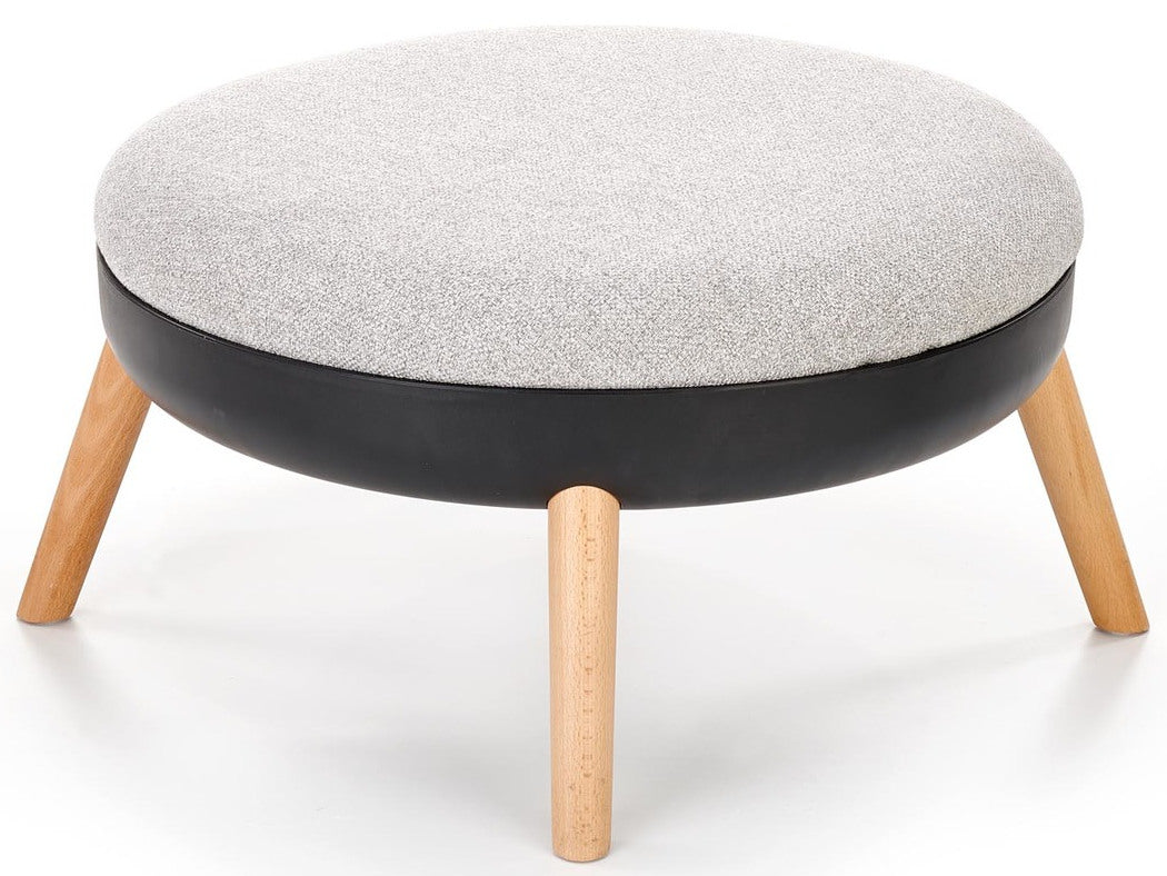 Pouf West Gothenburg | size: Width: 68cm, Height: 37cm, Depth: 68cm | color: Black/Grey | image: 0 | variant: 1007478