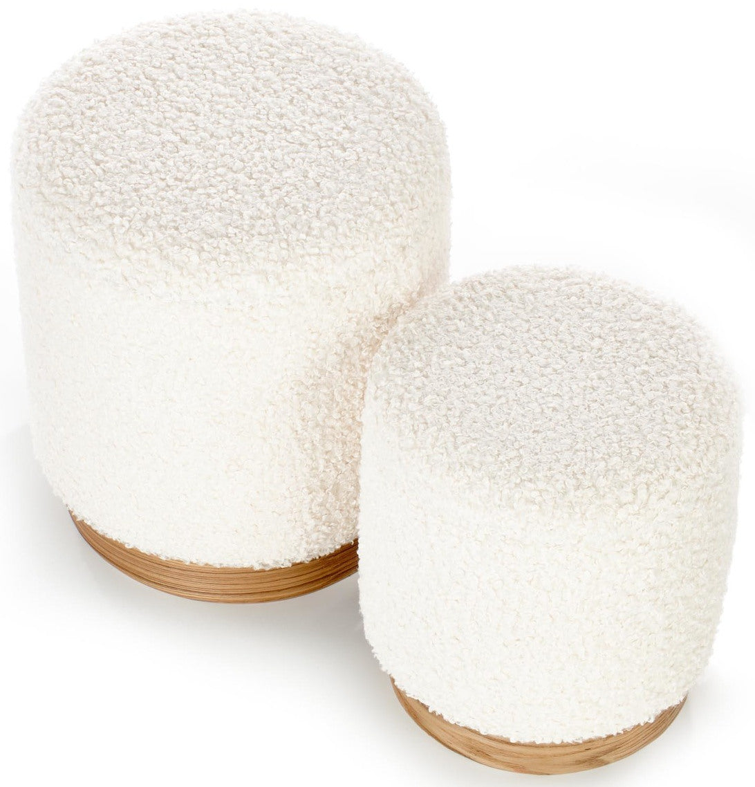 Pouf West Selfoss | size: Width: 38cm, Height: 43cm, Depth: 38cm | color: White | image: 4 | variant: 1007540
