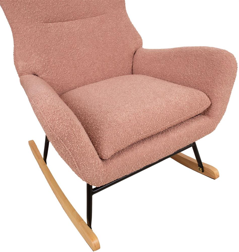 Rocking Chair Romy | size: Width: 69cm, Height: 96cm, Depth: 80cm | color: Pink | image: 6 | variant: 1005730