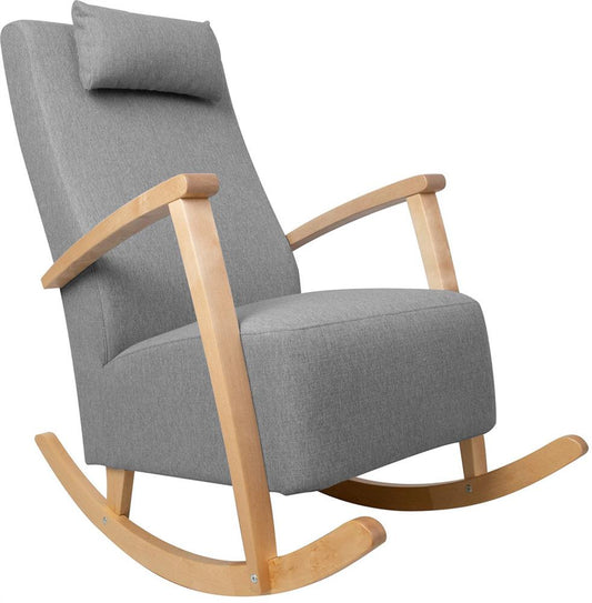 Rocking Chair Ross | size: Width: 65.5cm, Height: 104cm, Depth: 102cm | color: Gray | image: 1 | variant: 1001387