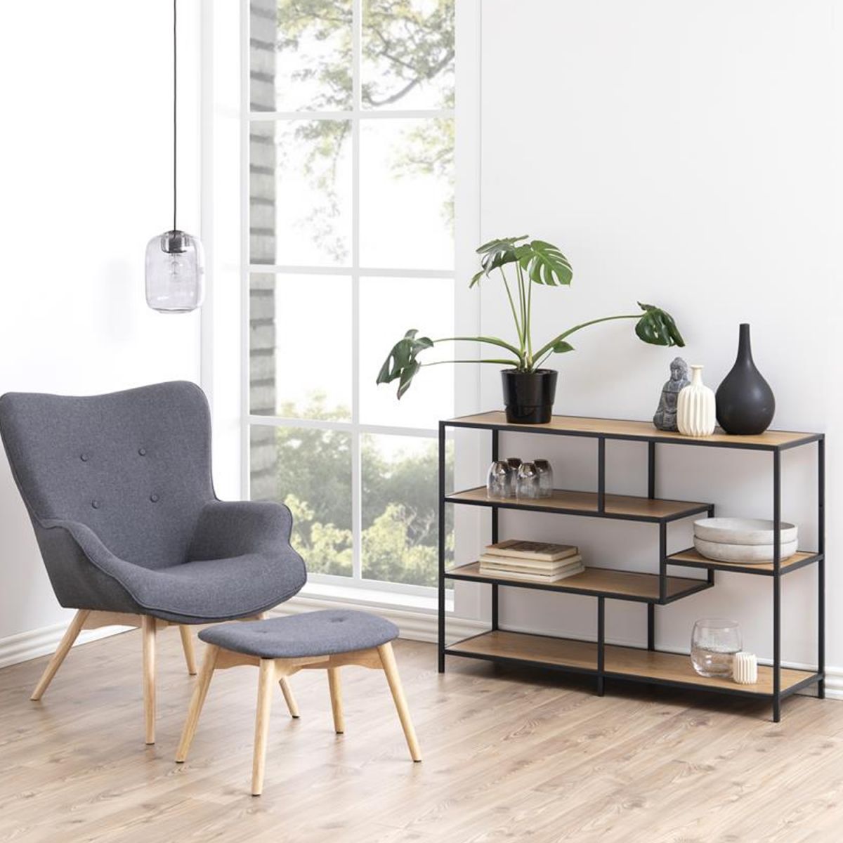 Shelf Aberystwyth | size: Width: 114cm, Height: 78cm, Depth: 35cm | color: Oak | image: 3 | variant: 1000171