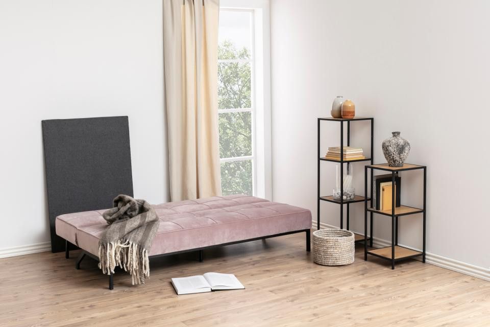 Shelf Aberystwyth | size: Width: 35cm, Height: 119.5cm, Depth: 37cm | color: Black/Oak | image: 3 | variant: 1005536