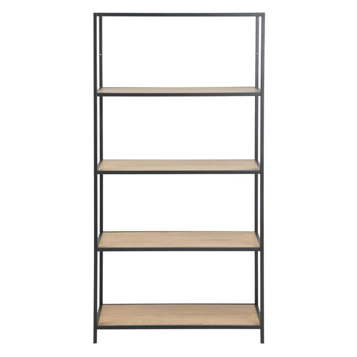 Shelf Aberystwyth | size: Width: 77cm, Height: 150cm, Depth: 35cm | color: Black | image: 2 | variant: 1004980