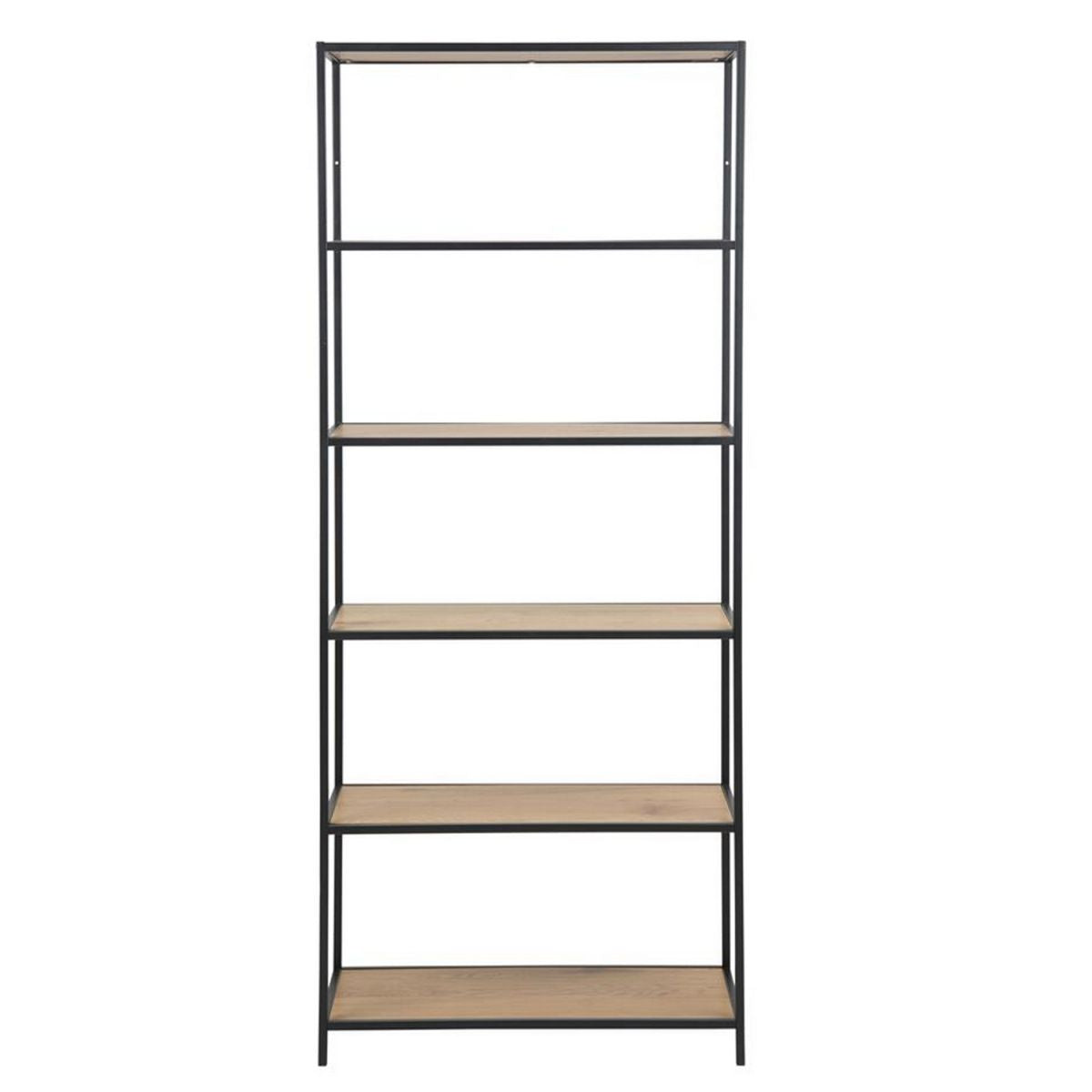 Shelf Aberystwyth | size: Width: 77cm, Height: 185cm, Depth: 35cm | color: Black | image: 2 | variant: 1004983