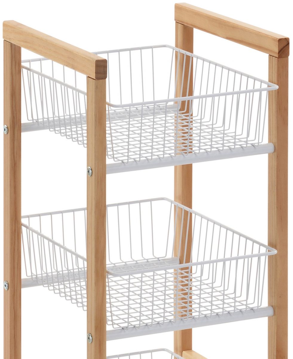 Shelf Bren 1 | size: Width: 32cm, Height: 81cm, Depth: 37cm | color: White/Oak | image: 2 | variant: 1012464