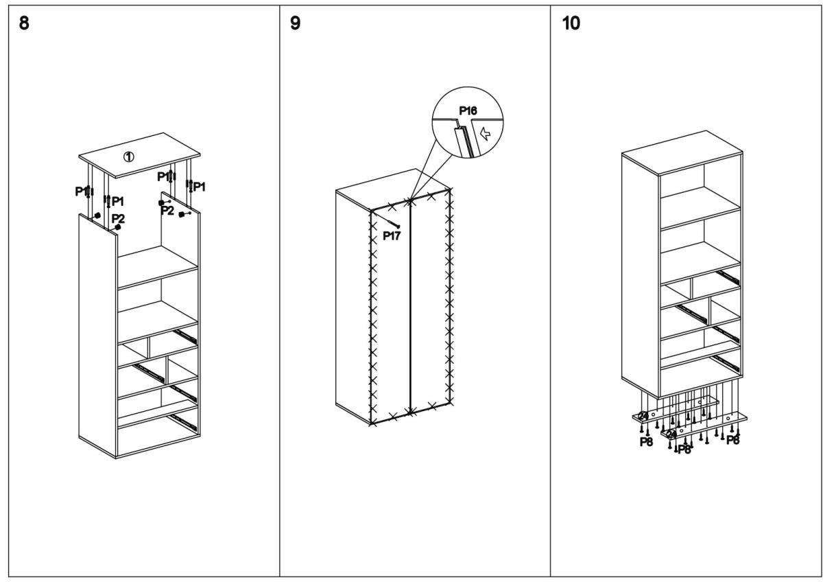 Shelf East Imola | size: Width: 60cm, Height: 180cm, Depth: 29cm | color: Multicolored | image: 4 | variant: 1006654