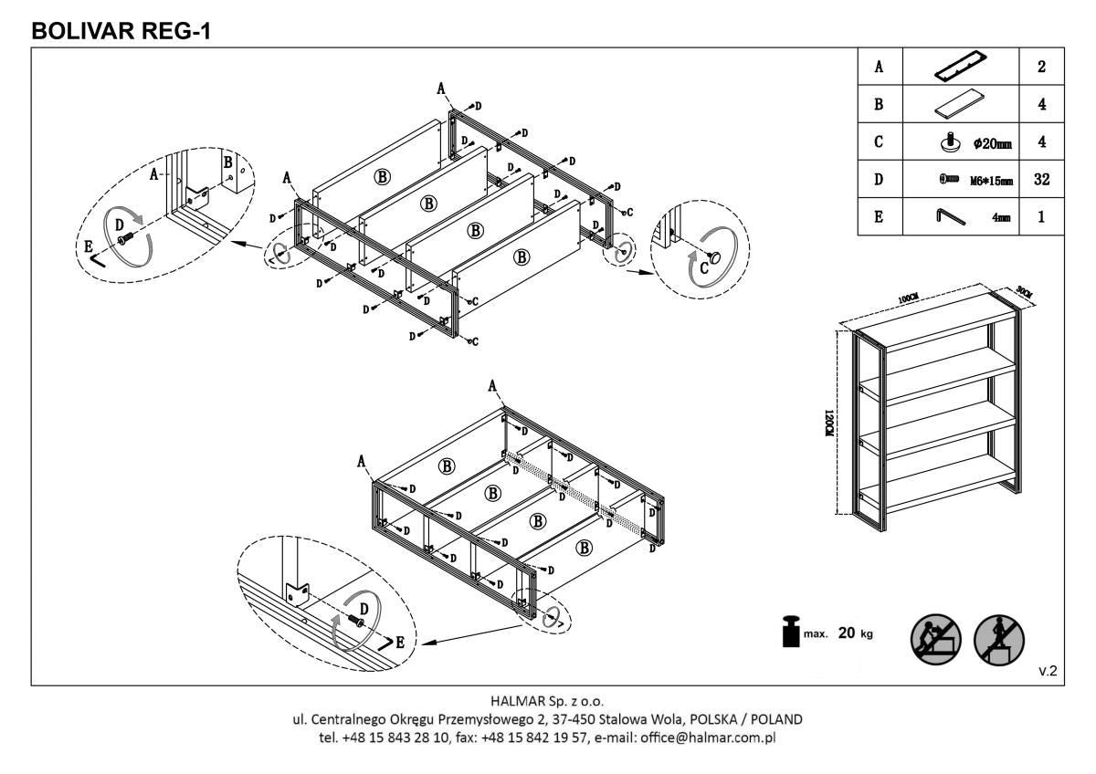 Shelf East Teramo | size: Width: 100cm, Height: 110cm, Depth: 30cm | color: Black/Oak | image: 3 | variant: 1006645