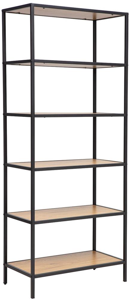 Shelf East Viljandi | size: Width: 63cm, Height: 152cm, Depth: 33cm | color: Black/Oak | image: 1 | variant: 1005947
