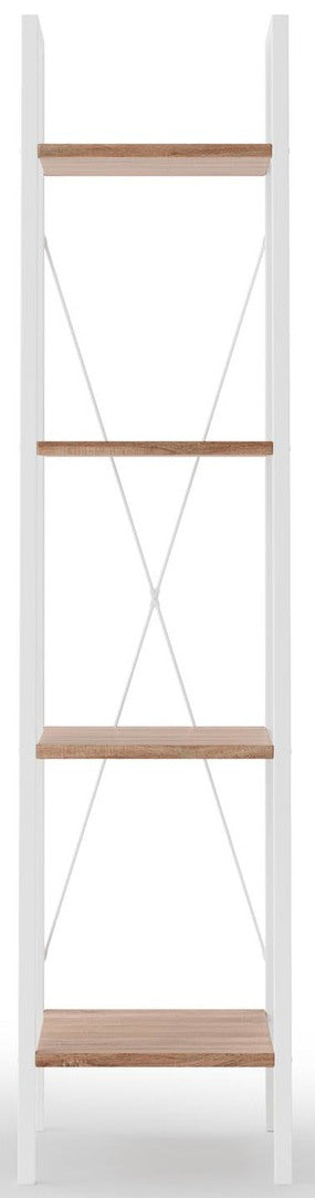 Shelf Reg 1 | size: Width: 32cm, Height: 148cm, Depth: 34cm | color: White/Oak | image: 3 | variant: 1002033