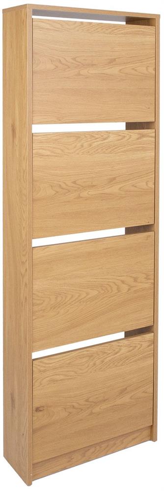 Shoe Cabinet East Rakvere | size: Length: 18cm, Width: 49cm, Height: 160cm | color: Oak | image: 2 | variant: 1005954