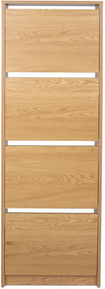Shoe Cabinet East Rakvere | size: Length: 18cm, Width: 49cm, Height: 160cm | color: Oak | image: 3 | variant: 1005954