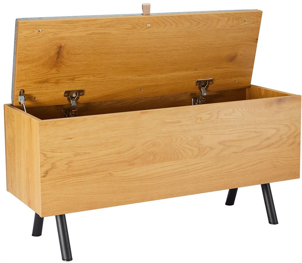 Shoe Cabinet East Rakvere | size: Length: 32cm, Width: 90cm, Height: 46cm | color: Oak | image: 6 | variant: 1005952