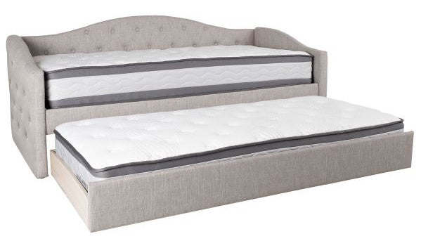 Single Bed Atlanta 1 | size: Length: 221cm, Width: 98cm, Height: 94cm | color: Gray | image: 2 | variant: 1011842